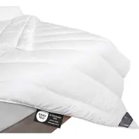 Merkloos Couette en microfibre, dimensions 220x240 cm, couleur blanche, pour chambre à coucher