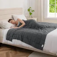Merkloos Couverture lestée de 8 kg, dimensions 150 x 200 cm, de couleur grise, pour la relaxation