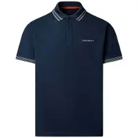 Hackett London pour homme. HM5600231 Polo Micro Tip marine (M), Casuel, Coton, Manche courte