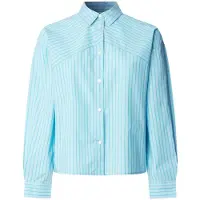 Pepe Jeans Chemisier 'Justine' turquoise / blanc