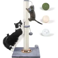 Merkloos Arbre à gratter pour chats, 78,7 cm, en sisal, de couleur grise