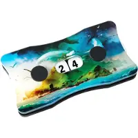 GameGenic Compteur de vie Double cadran acrylique Islande pour jeux de société