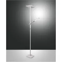 FABAS LUCE Idéal - Lampadaire Led Blanc En Métal H.180 Cm - 2 Lumières De 40W Et 8W Avec Led Intégrée 3000K