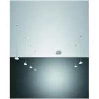 FABAS LUCE Suspension Led Isabella 48W 3000K Dimmable D 350 Cm Aluminium Satiné - Métal Lustré Aux Formes Variables