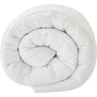 Merkloos Couverture de lit 155 x 220 cm, garnissage de 460 g/m², microfibre, couverture d'hiver, blanche