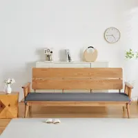 Merkloos Coussin d'extérieur imperméable pour banc de jardin - Housse amovible, 120x50x5 cm