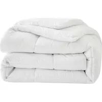 Merkloos Couverture de lit 200x200 cm, adaptée aux quatre saisons, 300 g/m², de couleur blanche, pour chambre à coucher