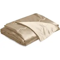 Merkloos Couverture de lit 220 x 240 cm, beige, en microfibre satinée, 200 GSM, pour lit