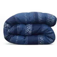 Merkloos Couverture de lit 140 x 200 cm, pour lit simple, réversible, couleurs bleu africain et coquillage, utilisable toute l'année