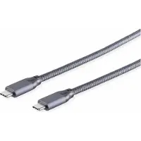 S-Conn Câble USB Type-C 3.2 Gen 2x2, gris - longueur : 0,50 m