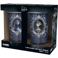 Corpse Bride ABYstyle - LA FEMME ENNOUÉE - Victor et Emily - Coffret de 2 verres XXL, capacité de 400 ml