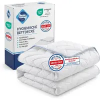 Merkloos Couverture de lit 155 x 220 cm, antibactérienne, lavable jusqu'à 95 °C, en microfibre, pour chambre à coucher