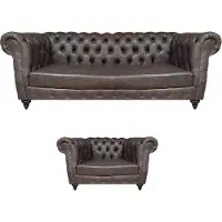AEA Wohnzimmer Modern Polstermöbel Sofa Dreisitze Einrichtung Sessel Chesterfield
