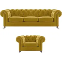 AEA Wohnzimmer Garnituren Sofa Couch Dreisitze Chesterfield Luxus Sessel