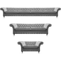 AEA Designer Wohnzimmer Sofas Set 3tlg Luxus Chesterfield Sofagarnitur Möbel