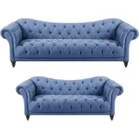 AEA Sofagarnitur 2tlg Modern Luxus Sofas Set Chesterfield Wohnzimmer