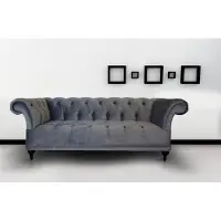 AEA Chesterfield Sofa Coussin Designer Canapés Garniture Tissu Tissu 1