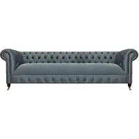 AEA Graue Chesterfield Polstercouch Schickes Sofa Wohnzimmer Edle Sitzcouch