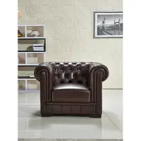 AEA Chesterfield Sessel Fernseh Couch 1 Sitzer Sofa Leder Couchen Polster Leder