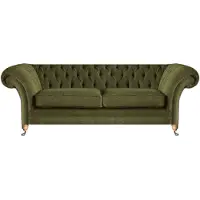 AEA Modern Zweisitzer Sofa Couch Chesterfield Grün Polstermöbel Textil Sitz Polster