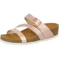 Lico Mule 'Natural Glitter' or rose / blanc cassé