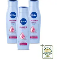 Nivea 3 flacons de shampooing Diamond Gloss - 250 ml - Lot de 3