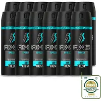 Axe 12 sprays corporels déodorants Apollo - 150 ml - Pack économique - 12 pièces