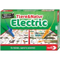 Noris Tiere & Natur : Jeu éducatif électrique – Jeu d'association avec signal lumineux (modèle "ric")