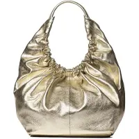 Marc Ellis Sac bandoulière pour femmes, en cuir véritable, design doré, élégant, fabriqué en Italie, dimensions : 39 x 24 cm