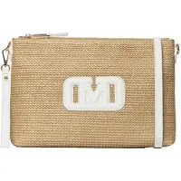 Marc Ellis Sac à main , polyuréthane, beige et blanc, avec bandoulière réglable