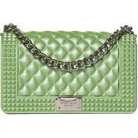 Marc Ellis Sac bandoulière pour femmes, marque , en caoutchouc, avec une chaîne dorée cousue. Dimensions : 25 x 15 x 8 cm