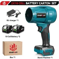 StarTech.com Ventilateur turbo électrique - Souffleur à batterie - 350 m/s - 3500 W - 21 V - Moteur sans balais - Haute pression - Coffret comprenant 2 batteries