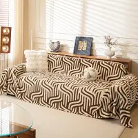 Merkloos Couverture douce, lavable et épaisse, housse de canapé en peluche, antidérapante et résistante aux griffes, idéale pour protéger les chiens et les chats, couverture multifonctionnelle pour fauteuils
