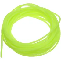 OEM Cordon en silicone - Tuyau creux - Pour la fabrication de bijoux et travaux manuels - Longueur : 4,8 mètres, diamètre extérieur : 2 mm, diamètre intérieur : 1 mm - Vert et jaune