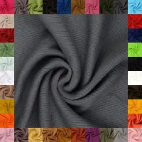 OEM Tissu tricot épais, maille tubulaire - Mélange de coton extensible pour projets textiles - Anthracite, largeur du tube : 27 cm, longueur : 1,0 mètre