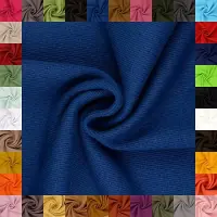 OEM Tissu tricot épais, extensible, pour vêtements, couleur bleu denim. Largeur du tricot : 27 cm. Largeur du rouleau : 1,0 mètre