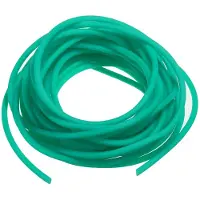 OEM Cordon en silicone - Tuyau creux - Pour la fabrication de bijoux et travaux manuels - Longueur : 4,8 mètres, diamètre extérieur : 2 mm, diamètre intérieur : 1 mm, couleur : cyan