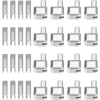 OEM Kit de réparation de fermetures éclair - 16 pièces avec boîte de rangement - taille #10 - argenté