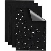 OEM Patchs de réparation adhésifs - 4 pièces, imperméables, en toile - Pour tente, canapé, auvent et tonnelle de jardin - 15x20 cm - Noir
