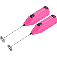 OEM Mousseur à lait électrique - Fouet en forme de tige - Appareil manuel - Lot de 2 - Rose