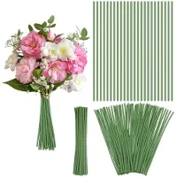 OEM Couvre-tiges pour fleurs - 100 pièces, tubes de 30 cm - Pour regrouper des fleurs artificielles et des bouquets de tiges de lotus - Vert