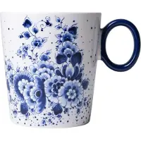Heinen Delfts Blauw – Tasse "Bleue Stip" avec motif "Mer de fleurs"