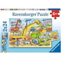 Ravensburger Puzzle pour enfants 2 x 24 pièces Beaucoup à faire sur le chantier