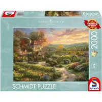 Schmidt Spiele Puzzle Dans les vignes, Thomas Kinkade, puzzle adulte, Premium, 2000 pièces, 59629