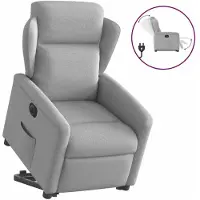 vidaXL Fauteuil relax avec releveur Gris nuage Tissu