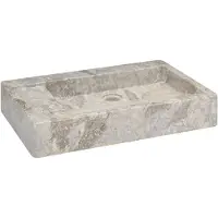 Syfax Lavabo Gris 58x39x10 cm Marbre