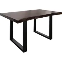 MASSIVMOEBEL24.DE MASSIVMOEBEL24 | Table à manger 140x90 Acacia laqué Brun / Anthracite mat FREEFORM 5
