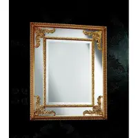 AEA Miroir mural miroir d'entrée salle de bain couloir bois décoration murale petit miroir baroque