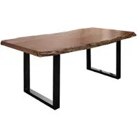 MASSIVMOEBEL24.DE MASSIVMOEBEL24 | Table à manger 180x90 Acacia laqué Bois naturel / Anthracite laqué FREEFORM 5