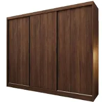 Beautysofa Armoire MARIO II 240 cm Warmia – Armoire coulissante à 3 portes avec tiroirs, étagères et 2 penderies, armoire sans miroir
